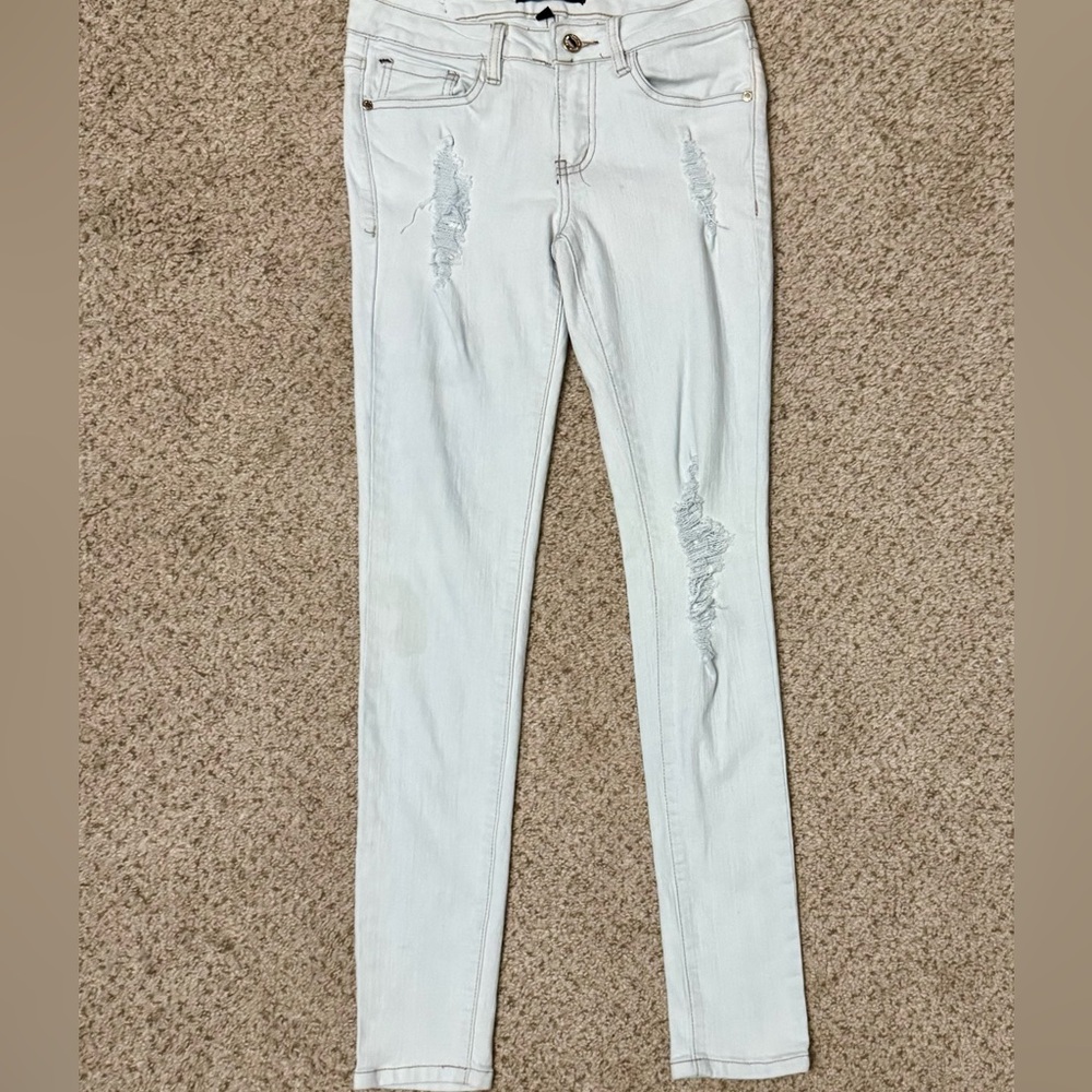 Denim Couture Distressed Jeans, Size 1